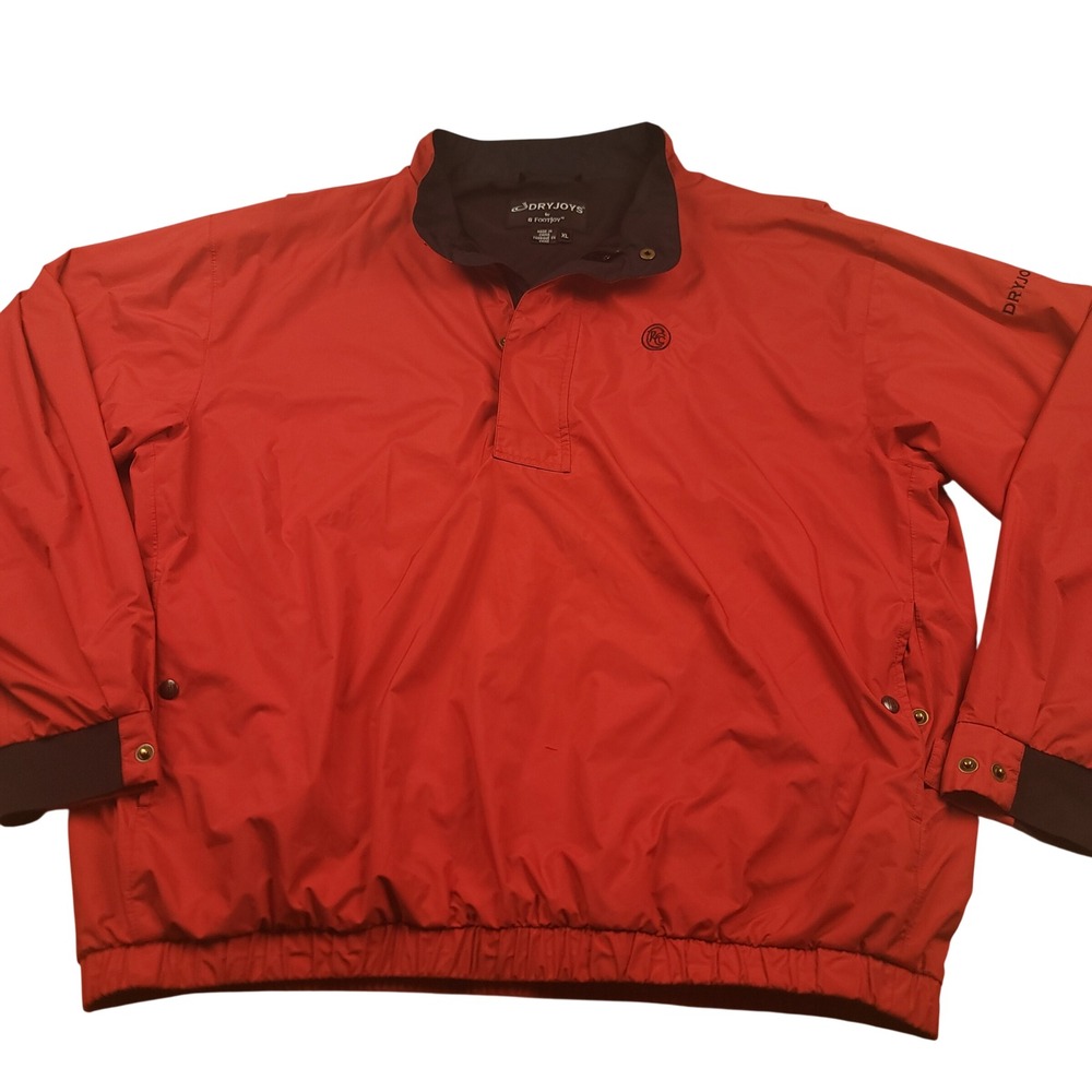 DryJoys by FootJoy Red Pullover Golf Windbreaker Jacket Men's XL - ISSUE